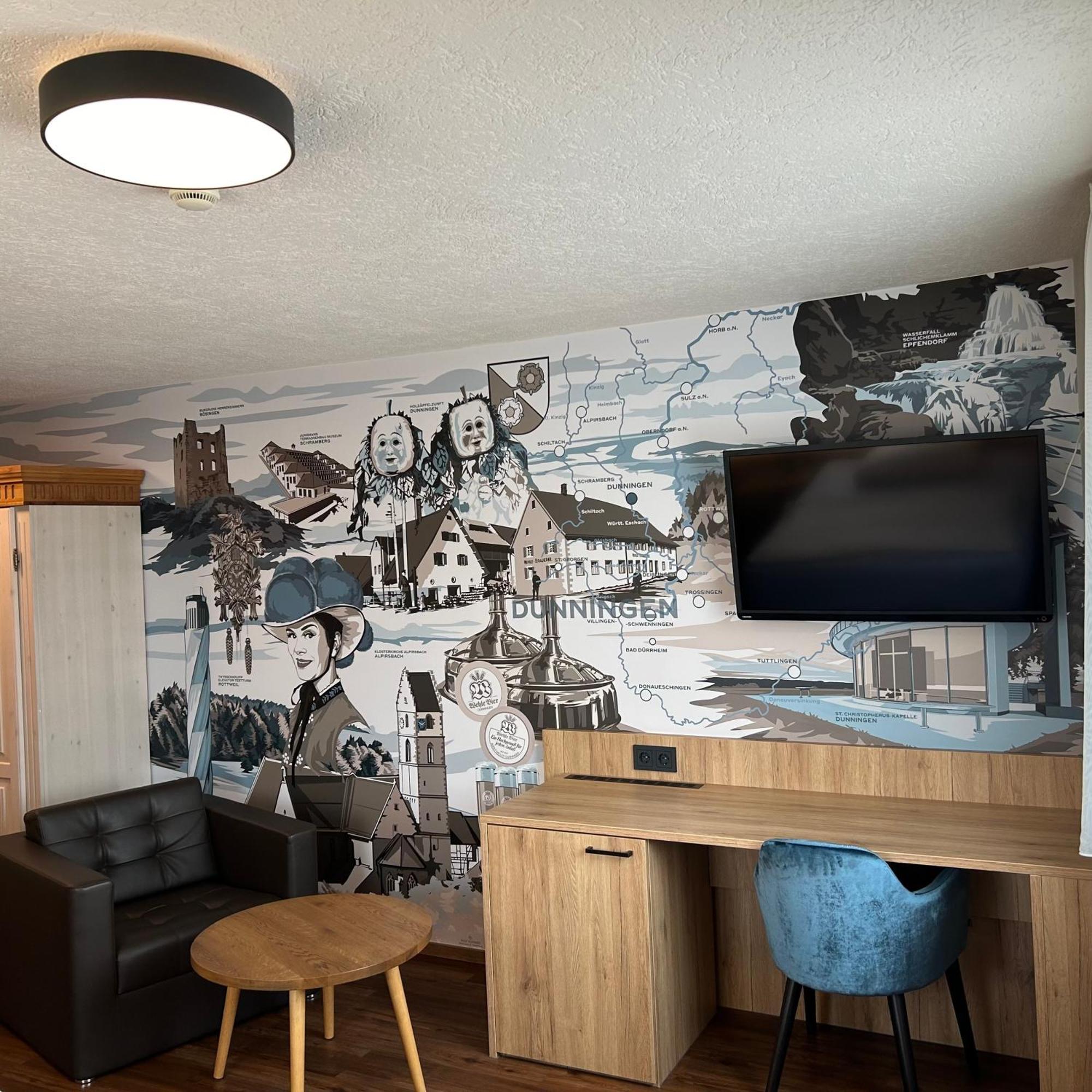 Braustube Wehle Hotel Dunningen Eksteriør billede